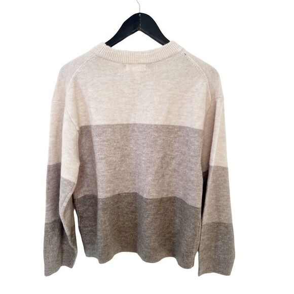H&M Brown Neutral Soft Wool Blend Crewneck Pullover Sweater - Picture 2 of 6
